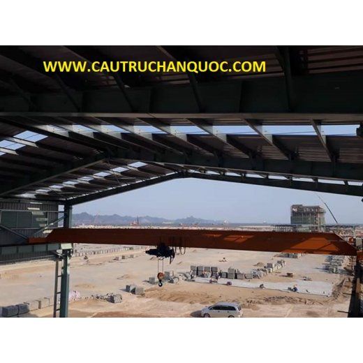 Cầu trục 10 tấn hàn quốc 1 dầm đơn khẩu độ nhà xưởng 15m  