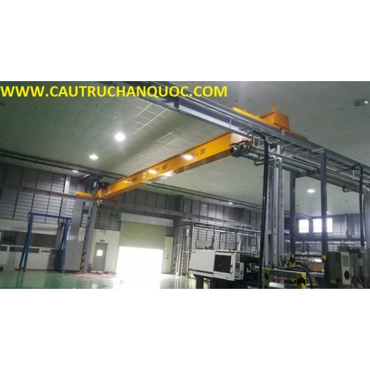 Cầu trục 3 tấn hàn quốc 1 dầm đơn khẩu độ nhà xưởng 15m