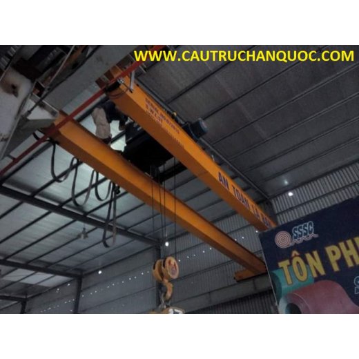 Cầu trục 3 tấn hàn quốc 2 dầm đôi khẩu độ nhà xưởng 10m 