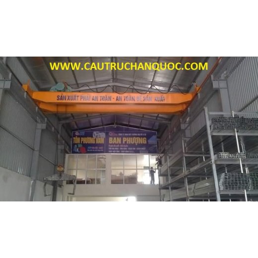Cầu trục 7.5 tấn hàn quốc 2 dầm đôi khẩu độ nhà xưởng 10m