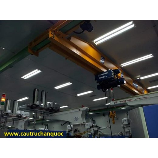 Cầu trục dầm treo tải 2 tấn hàn quốc khẩu độ 20m