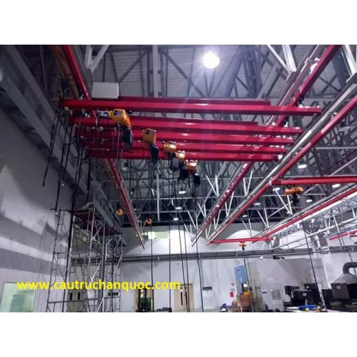 Cầu trục treo máng C đẩn tay tải 1 tấn Hàn Quốc